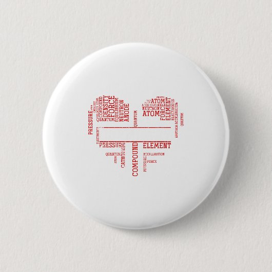 Chemist Valentines Day Gift Science Chemistry Button (Vorderseite)