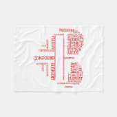 Chemist Valentines Day Gift Science Chemistry Fleecedecke (Vorderseite (Horizontal))