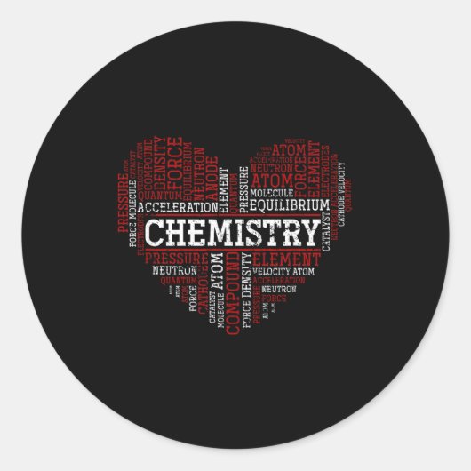 Chemist Valentines Day Gift Science Chemistry  Runder Aufkleber (Vorderseite)