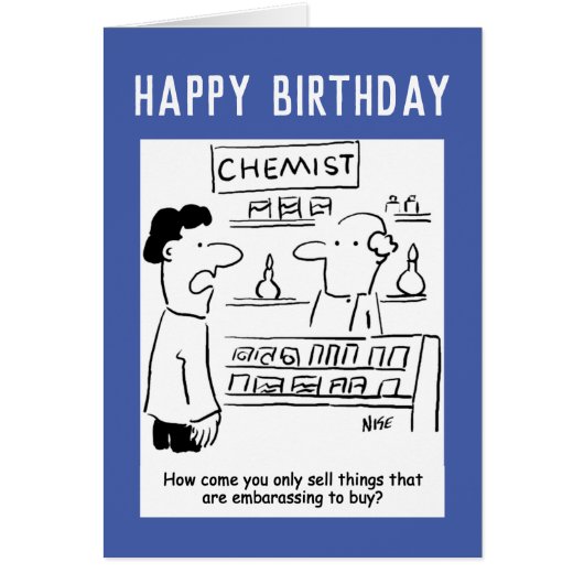 Chemist verkauft nur peinliche Produkte (Vorne)