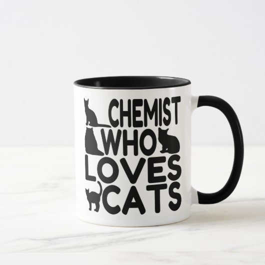 Chemistische Lieben Katzen Tasse (Rechts)