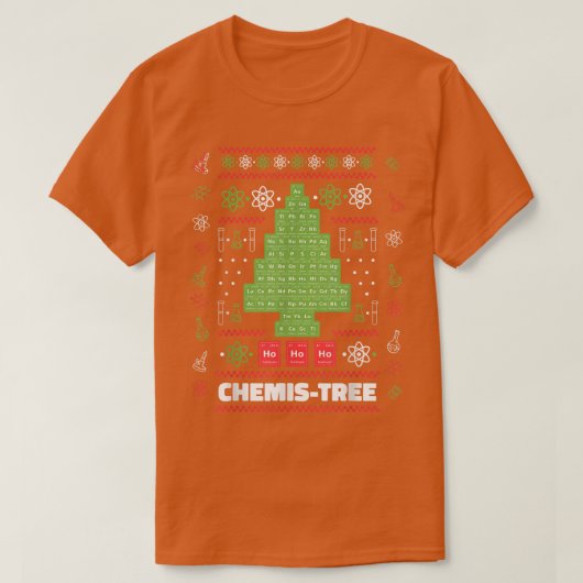 Chemistream Funny Science Christmas Tree Chemistry T-Shirt (Design vorne)