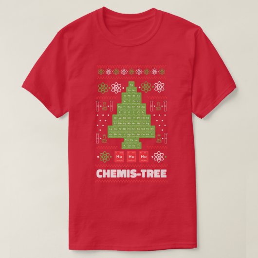 Chemistream Science Christmas Tree Chemistry Chemi T-Shirt (Design vorne)