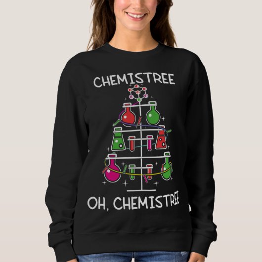 Chemistream Ugly Christmas Tree Sweater Chemistry Sweatshirt (Vorderseite)