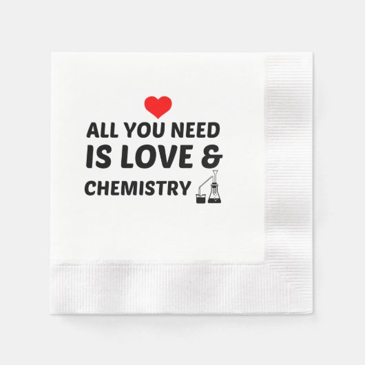 CHEMISTRIE UND LIEBE SERVIETTE (Vorderseite)
