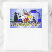 CHEMISTRISCHE BEAKERS UND FLASKS-LOGO RECHTECKIGER AUFKLEBER (Tasche)