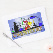 CHEMISTRISCHE BEAKERS UND FLASKS-LOGO RECHTECKIGER AUFKLEBER (Umschlag)