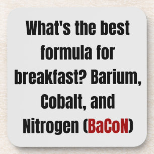 Chemistry Bacon Pun Dad Joke Science Funny Getränkeuntersetzer