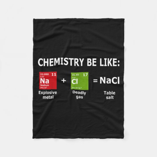 Chemistry Be Like Nacl Fleecedecke (Vorderseite)