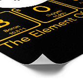 Chemistry Boo The Element Of Surprise Cute Chemist Poster (Ecke)