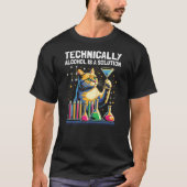 Chemistry Cat Chemist Technically Alcohol Is A Sol T-Shirt (Vorderseite)