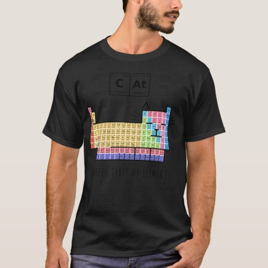 Chemistry Cat, Periodic Table Of Elements T-Shirt (Vorderseite)