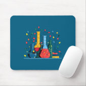 Chemistry Christmas Lights Lover Chemist Science L Mousepad (Mit Mouse)