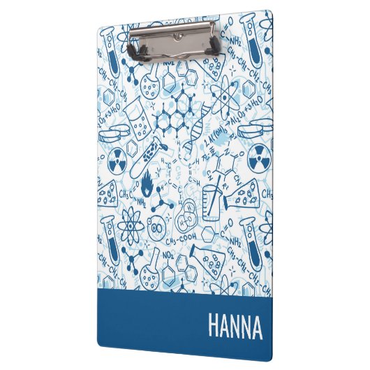 Chemistry Doodle Pattern Klemmbrett (Links)