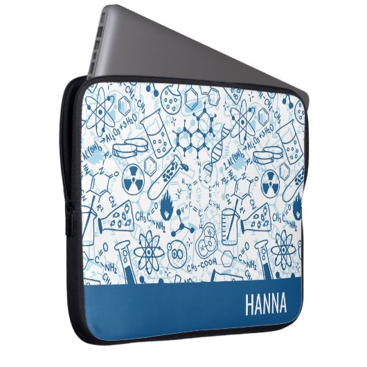 Chemistry Doodle Pattern Laptopschutzhülle (Vorne Rechts)