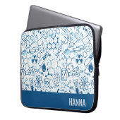 Chemistry Doodle Pattern Laptopschutzhülle (Vorderseite Links)