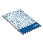 Chemistry Doodle Pattern Notizblock (Rechte Seite)