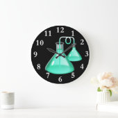 Chemistry Flasks Round Wall Clock Große Wanduhr (Zuhause)