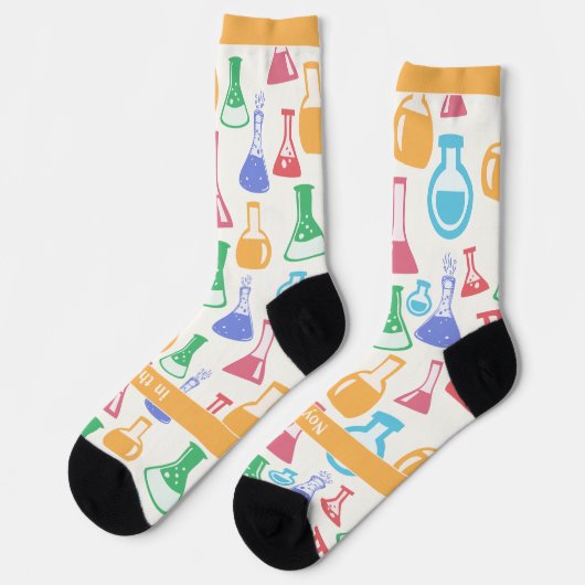 Chemistry in the laboratory, test tube socken (Linkes Detail)