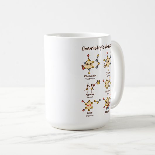 Chemistry is Awesome | Fun Science Chemistry Day Kaffeetasse (VorderseiteRechts)