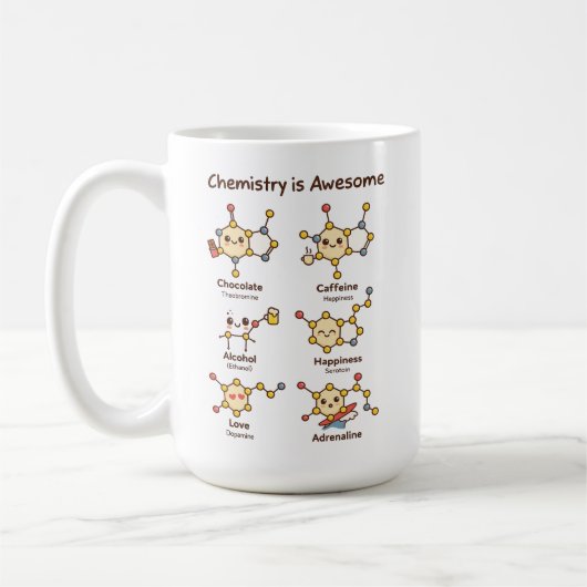 Chemistry is Awesome | Fun Science Chemistry Day Kaffeetasse (Links)