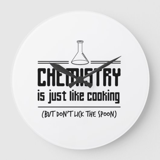 Chemistry Is Cooking Große Wanduhr (Vorderseite)