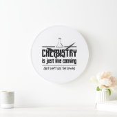 Chemistry Is Cooking Große Wanduhr (Zuhause)