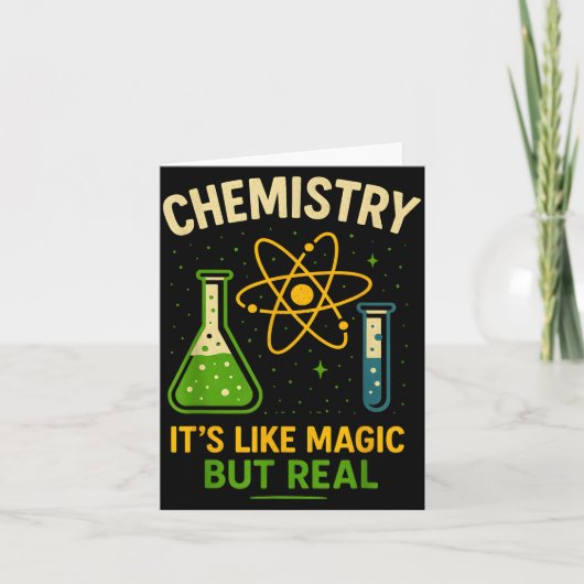 Chemistry It’s Like Magic Funny Science Teacher St Karte (Vorderseite)