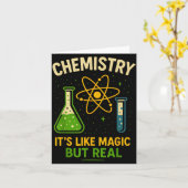 Chemistry It’s Like Magic Funny Science Teacher St Karte (Gelbe Blume)