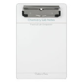 Chemistry Lab Notes – Custom Name Mini Klemmbrett (Vorderseite)