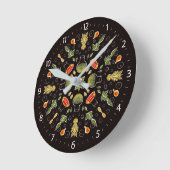 Chemistry Lab Science Botanical Pattern Runde Wanduhr (Winkel)