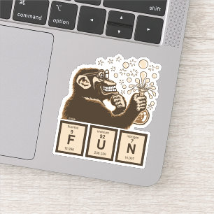 Chemistry monkey discovered fun aufkleber