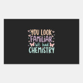 Chemistry Pick Up Line Wird Butterfly Science Pun Rechteckiger Aufkleber (Vorderseite)