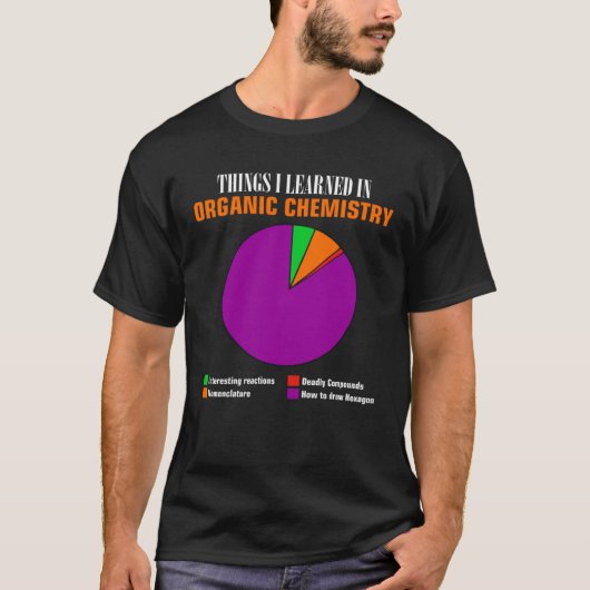 Chemistry pie chart hexagon compounds for teacher T-Shirt (Vorderseite)