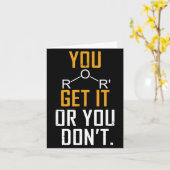 Chemistry Pun - Ether Get It Or You Don't - Funny  Karte (Gelbe Blume)