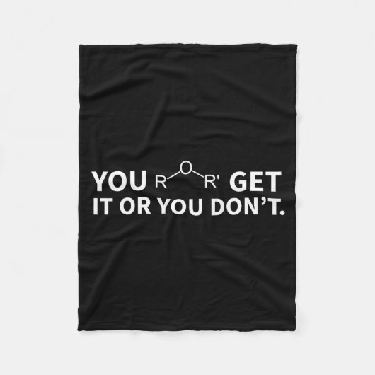 Chemistry Pun You Ether Get It Or You Don't  Fleecedecke (Vorderseite)