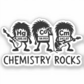 Chemistry Rocks Science Rock Band Aufkleber (Vorderseite)