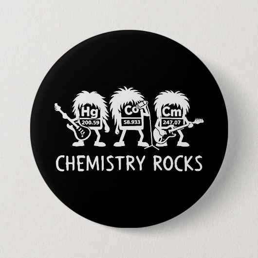 Chemistry Rocks Science Rock Band Button (Vorderseite)