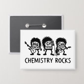 Chemistry Rocks Science Rock Band Button (Vorderseite/Rückseite)