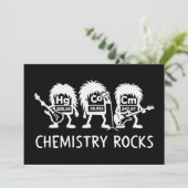 Chemistry Rocks Science Rock Band Einladung (Stehend Vorderseite)