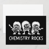 Chemistry Rocks Science Rock Band Einladung (Vorne/Hinten)