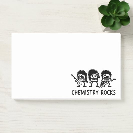 Chemistry Rocks Science Rock Band Post-it Klebezettel (Büro)