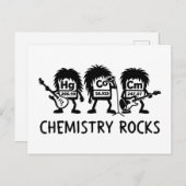 Chemistry Rocks Science Rock Band Postkarte (Vorne/Hinten)