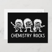 Chemistry Rocks Science Rock Band Postkarte (Vorne/Hinten)