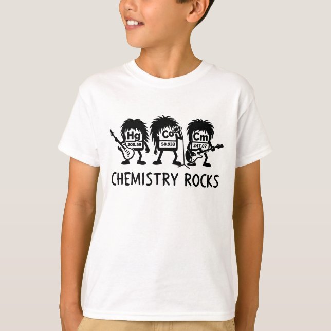 Chemistry Rocks Science Rock Band T-Shirt (Vorderseite)
