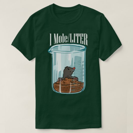 Chemistry Science Cute One Mole Per Liter T-Shirt (Design vorne)