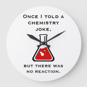 Chemistry Teacher Chemist Funny Gift Gifts Clock Große Wanduhr