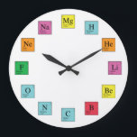 Chemistry Time Große Wanduhr<br><div class="desc">A clock for chemists and scientists! Don't lose track of time in the lab!</div>