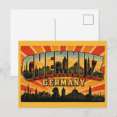 Chemnitz Deutschland Denkmal Postkarte (Vorne/Hinten)