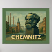 Chemnitz Deutschland Stadt Kunst Poster (Vorne)